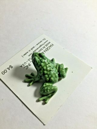 Hagen Renaker Papa Frog Figurine Ceramic Miniature On Card 00448 - 1 " H