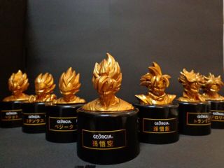 Dragon Ball Z Georgia Limited Collaboration Figure All 7 Set Rare Gold