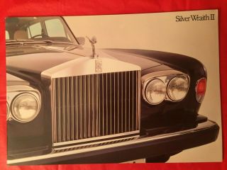 1977 Rolls - Royce " Silver Wraith Ii " Car Dealer Sales Brochure