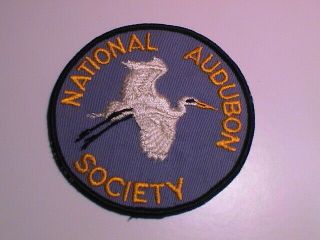 National Audubon Society American Egret Bird Watcher Wildlife Big Blue Patch
