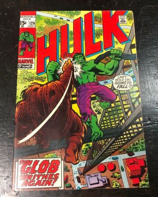 Marvel Comics The Incredible Hulk Vol 1 129 2nd App.  Of The Glob 1970