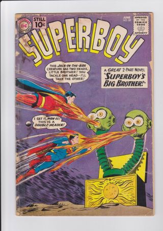 Superboy 89,  June 1961 Dc Comics.  1app.  Mon - El,  2nd Phantom Zone Fr Complete