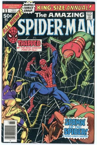 Spider - Man Annual 11 Nm 9.  4 Off - White Pages Marvel 1977