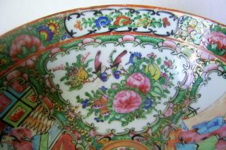 Large Chinese Porcelain Bowl: Famille Rose Figures: Canton Enamel: Early C.  2oth 7