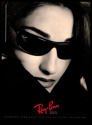 1993 Ray - Ban Sunglasses Vintage Print Ad Eyewear Peter Arnell B&w Photo 1990s