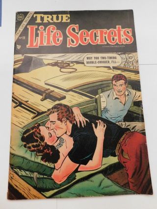 True Life Secrets 20 (classic Pre - Code Romance Black Cover) 10 Cents Fair Cond