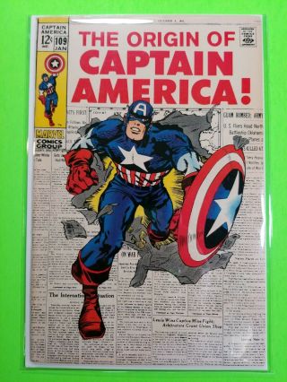 1968 Marvel Comics Captain America 109 Silver Age Comic Jack Kirby