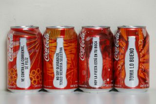 2005 Coca Cola 4 Cans Set From Mexico,  Toma Lo Bueno Iii