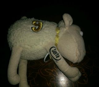 Serta 8” Sheep 9 Trump Home Tag Sherpa Plush Curto Toy 2000 Gold Ribbon