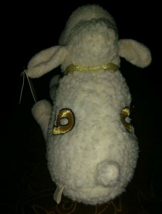 Serta 8” Sheep 9 Trump Home Tag Sherpa Plush Curto Toy 2000 Gold Ribbon 4