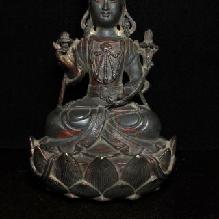 Awesome Fine Unusual Archaic Chinese Bronze Buddha Seated Statue Sculpture 3
