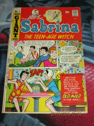 Sabrina The Teen - Age Witch 7 (archie Comics / 1972) Bronze Age Comic Book