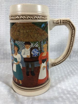 Vintage.  Pabst Blue Ribbon Beer Stein The House Of Wiebracht Limited.
