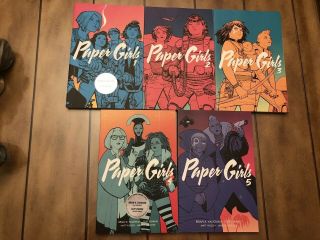 Paper Girls Comics Complete Set Trade Paperback Volumes 1 - 5