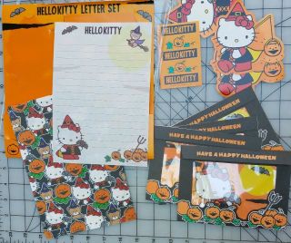 Vintage Hello Kitty Japan 1990 Halloween Letter Set
