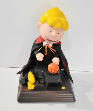 Peanuts Charlie Brown Halloween Gemmy Schroeder Dracula Playing Piano Animated