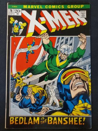 The X - Men 76 (1972) 7.  5 Marvel Comics 1st Print
