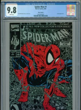1990 Marvel Spider - Man 1 Torment Todd Mcfarlane Silver Cgc 9.  8 White Box1
