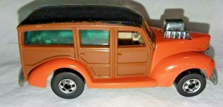 Vintage 1979 Mattel Hong Kong Hot Wheels Hi Rakers Ford Woody 1/64 Scale Orange