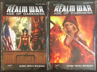 Grimm Fairy Tales Realm War Age Of Darkness Volume 1 And 2 Tpb Zenescope Nm