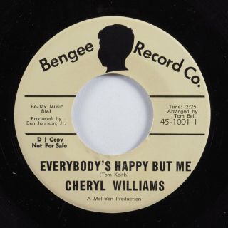 Crossover/Northern Soul 45 CHERYL WILLIAMS I ' m Your Fool BENGEE HEAR 2
