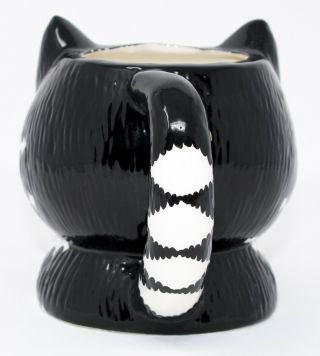 VINTAGE (1980s) B KLIBAN Cat Head Bow tie Coffee Mug Sigma Tastesetter 16oz 4.  5 