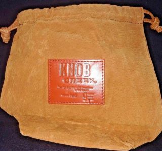 KNOB CREEK KENTUCKY BOURBON WHISKEY MADE OUT OF SUEDE LEATHER COLOR TAN 5