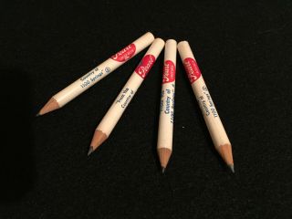 4 Vintage Pearl Beer Pencils - Old Stock - 3 1/2 " Long