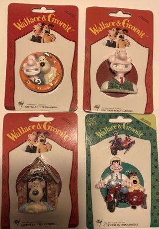 4 Wallace & Gromit Collectible Magnets