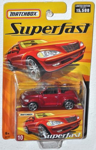 Matchbox Superfast 10 Chrysler Pt Cruiser Convertible Moc Vhtf Limited Edition