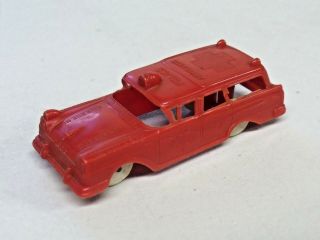 Vintage F & F Mold And Die Plastic Police Ambulance Red Rare U.  S.  A.
