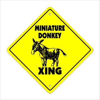 Miniature Donkey Crossing Sign Zone Xing 12 " Tall Jackass Jack Ass Mule