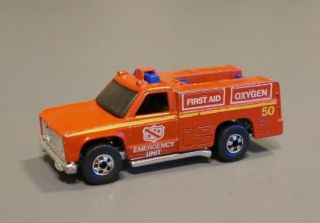 Vintage 1974 Mattel Hot Wheels Emergency Unit 50 Fire Truck