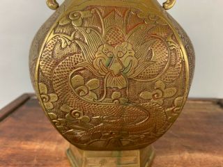 19th/20th C.  Chinese Hexagonal Bronze Vase 5