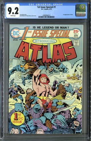 1st Issue Special (dc 1975) Cgc 9.  2 White Key 1st Appearance Of Atlas
