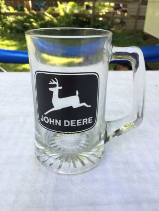 John Deere Glass Beer Mug