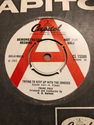 Frank Polk Rare Northern Soul Uk Demo - Trying To Keep Up With The Joneses Ex