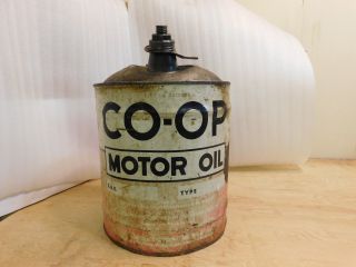 Vintage Co - Op Oil Canada 5 Gallon Tin Pail Can