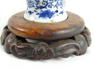 RARE Antique Chinese Kangxi Blue & White Vase with marks China c1662 - 1722 A/F 3