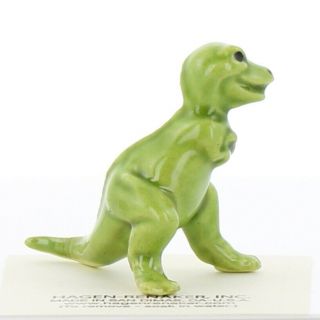 Green Dinosaur Tyrannosaurus Rex Ceramic Figurine Made In Usa By Hagen - Renaker