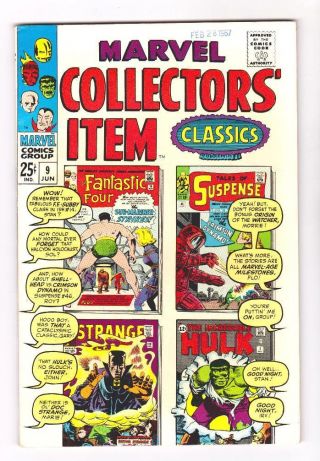 Marvel Collectors Item Classics 9 (vf/nm 9.  0) 68 Page Giant