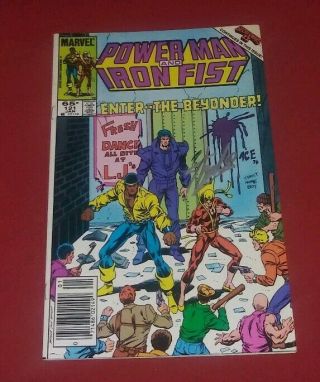 Power Man And Iron Fist 121 Vf 8.  0 Signed Stan Lee Enter The Beyonder Key L@@k