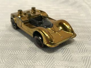 Q7a Vintage Hot Wheels Red Line 1968 Chaparral 2g Gold Usa
