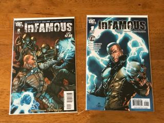 Infamous Comic Based On Video Game Rare Issues 1 - 2 Dc Comics 2011