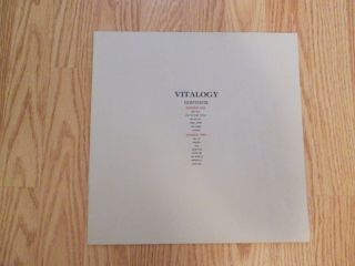 Pearl Jam Vitalogy LP - 1994 Rare with Book 5