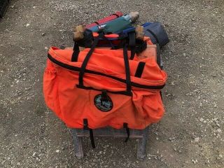 Goat Packing Saddle And Panniers By Northwest,  Safety Orange,