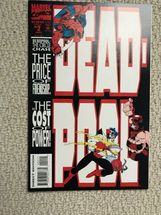 Deadpool The Circle Chase 1 (1993 Marvel Comic Book) 1st Deadpool Solo Series 3