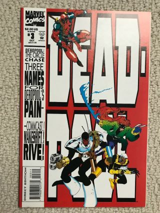 Deadpool The Circle Chase 1 (1993 Marvel Comic Book) 1st Deadpool Solo Series 4