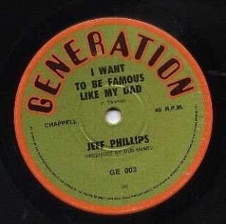 Jeff Phillips Rare 1970 Aust Only 7 " Oop Generation Pop Single " I Want To Be "