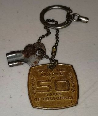 Vintage Chevrolet 50 years Commemorative Key Chain 